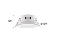 Trio Leuchten LED Einbaustrahler ARGUS Fernbedienung Farbwechsel Dimmbar Ø8cm Weiß -Globo Store led einbaustrahler argus fernbedienung farbwechsel 4
