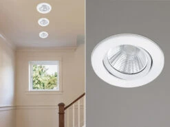 Trio Leuchten LED Einbaustrahler PAMIR Dimmbar Rund Ø8,5cm Schwenkbar Weiß Matt