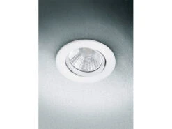 Trio Leuchten LED Einbaustrahler PAMIR Dimmbar Rund Ø8,5cm Schwenkbar Weiß Matt -Globo Store led einbaustrahler pamir dimmbar rund 85cm schwenk 19