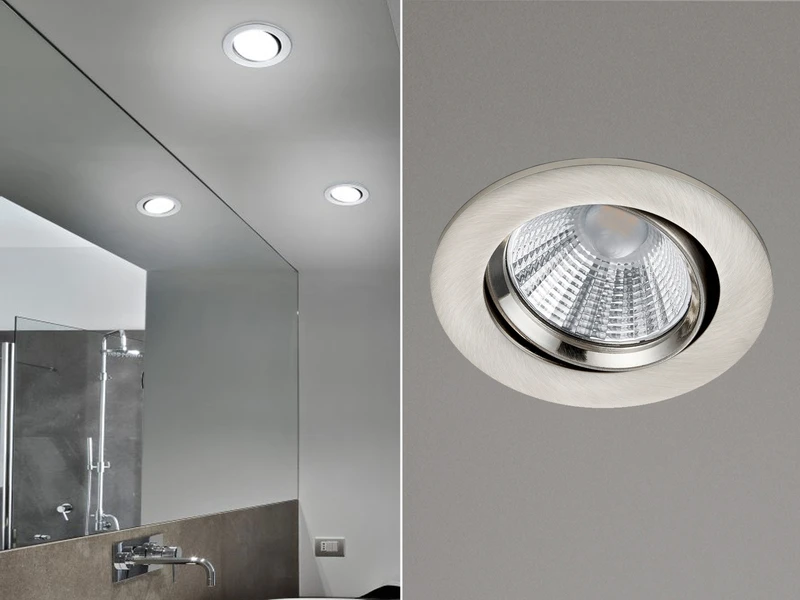Trio Leuchten LED Einbaustrahler PAMIR Dimmbar Rund Ø8,5cm Schwenkbar Silber Matt 1 Trio Leuchten LED Einbaustrahler PAMIR Dimmbar Rund Ø8,5cm Schwenkbar Silber Matt
