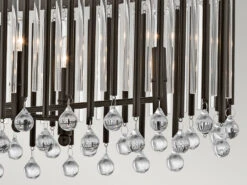 MeineWunschleuchte LED Großer Kronleuchter 6-flammig Mit Filigranem Kristall Glas Braun, 92cm Breit -Globo Store led grosser kronleuchter 6 flammig mit filigranem 1 7