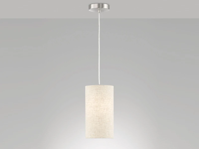 MeineWunschleuchte LED Hängelampe 1 Flammig Dimmbar Mit Leinen Lampenschirm Beige Ø 16cm 1 MeineWunschleuchte LED Hängelampe 1 Flammig Dimmbar Mit Leinen Lampenschirm Beige Ø 16cm
