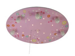 Niermann LED Kinder Deckenleuchte, Bunte Blumen Zugschalter Für LED-Schlummerlicht, Rund -Globo Store led kinder deckenleuchte bunte blumen zugschalter 1 3