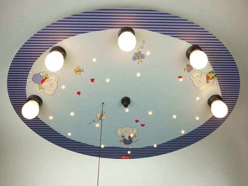 Niermann LED Kinder Deckenleuchte Mit Bunten Elefanten Zugschalter Für LED-Schlummerlicht 3 Niermann LED Kinder Deckenleuchte Mit Bunten Elefanten Zugschalter Für LED-Schlummerlicht – Bild 3