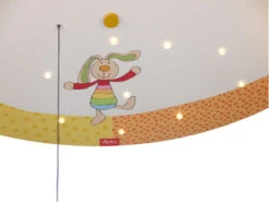 Niermann LED Kinder Deckenleuchte Mit Bunten Häschen Zugschalter Für LED-Schlummerlicht -Globo Store led kinder deckenleuchte mit bunten haeschen zugsc 3