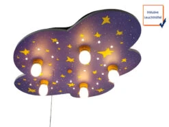Niermann LED Kinder Deckenleuchte Nachthimmel Sterne Zugschalter Für LED-Schlummerlicht -Globo Store led kinder deckenleuchte nachthimmel sterne zugsch 2