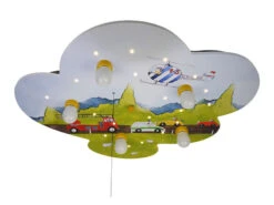 Niermann LED Kinder Deckenleuchte Tolle Autos, Amazon Echo Kompatibel, LED-Schlummerlicht -Globo Store led kinder deckenleuchte tolle autos amazon echo k 2