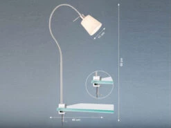 MeineWunschleuchte LED Klemmlampe Mit Leinen Lampenschirm Beige & Schwanenhals 5 MeineWunschleuchte LED Klemmlampe Mit Leinen Lampenschirm Beige & Schwanenhals -Globo Store led klemmlampe mit leinen lampenschirm beige schwa 2