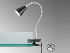 FHL Easy LED Klemmleuchte ZIRBEL Schwarz - Klemmspot & Schwanenhals Leselampe -Globo Store led klemmleuchte zirbel schwarz klemmspot schwanen 2