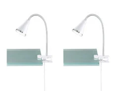 Reality Leuchten LED Klemmleuchten 2er SET 1 Flammige Kunststoff Schwanenhalslampe In Weiß 6 Reality Leuchten LED Klemmleuchten 2er SET 1 Flammige Kunststoff Schwanenhalslampe In Weiß -Globo Store led klemmleuchten 2er set 1 flammige kunststoff sc 6