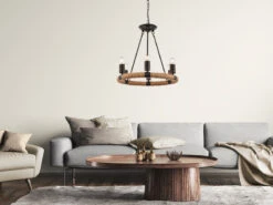 MeineWunschleuchte LED Kronleuchter 6-flammig Mit Hanfseil Ring Ø50cm -Globo Store led kronleuchter 6 flammig mit hanfseil ring 50cm 4