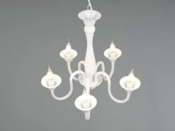 MeineWunschleuchte LED Kronleuchter Im Landhausstil, 5-flammig Stehend Ø 56cm, Weiß 13 MeineWunschleuchte LED Kronleuchter Im Landhausstil, 5-flammig Stehend Ø 56cm, Weiß -Globo Store led kronleuchter im landhausstil 5 flammig stehend 4