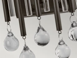 MeineWunschleuchte LED Kronleuchter Mehrflammig Mit Filigranem Kristall Glas, Braun, Bis 3,75m Lang -Globo Store led kronleuchter mehrflammig mit filigranem krista 10