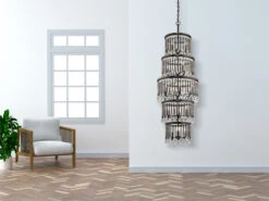 MeineWunschleuchte LED Kronleuchter Mehrflammig Mit Filigranem Kristall Glas, Braun, Bis 3,75m Lang -Globo Store led kronleuchter mehrflammig mit filigranem krista 7