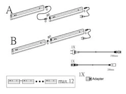 Trio Leuchten LED Küchen Unterbauleuchte SIMEO Flach Mit Bewegungssensor, 78cm Lang -Globo Store led kuechen unterbauleuchte simeo flach mit bewegu 5