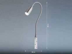 Fischer & Honsel LED Leseleuchte STEN Dimmbar, Schwanenhals Bettleuchte Zum Anschrauben -Globo Store led leseleuchte sten dimmbar schwanenhals bettleuc 3