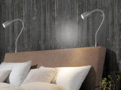 Fischer & Honsel LED Leseleuchte STEN Dimmbar, Schwanenhals Bettleuchte Zum Anschrauben -Globo Store led leseleuchte sten dimmbar schwanenhals bettleuc 5