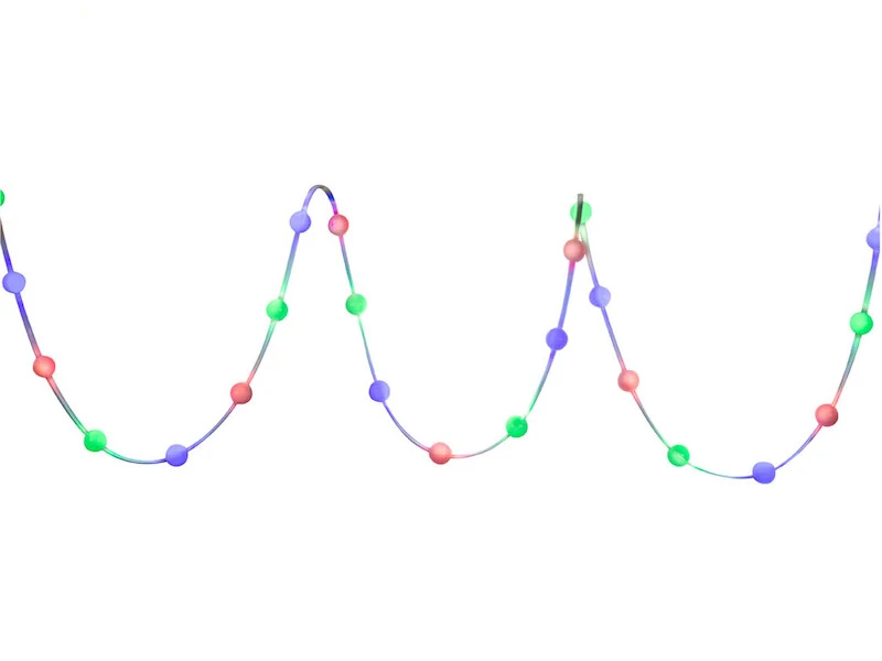 Globo LED Lichterketten Set Mit Je 30 LED Kugeln & Farbwechsler, Länge 2x 5m, Schalter 2 Globo LED Lichterketten Set Mit Je 30 LED Kugeln & Farbwechsler, Länge 2x 5m, Schalter – Bild 2