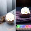 Niermann LED Nachtlicht EGGY EGG, Per USB Aufladbar, Dimmbar, 7 Lichtfarben - Höhe 12cm