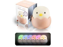 Niermann LED Nachtlicht EGGY EGG, Per USB Aufladbar, Dimmbar, 7 Lichtfarben - Höhe 12cm -Globo Store led nachtlicht eggy egg per usb aufladbar dimmbar 1 5