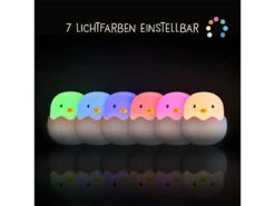 Niermann LED Nachtlicht EGGY EGG, Per USB Aufladbar, Dimmbar, 7 Lichtfarben - Höhe 12cm -Globo Store led nachtlicht eggy egg per usb aufladbar dimmbar 1 7