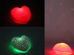 Niermann LED Nachtlicht SOLAR HEART, Projiziert Herzen/Sterne, Mit Solar/USB Aufladbar -Globo Store led nachtlicht solar heart projiziert herzen stern 5