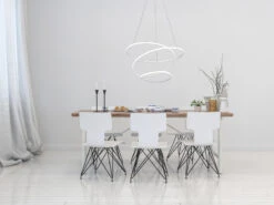 Reality Leuchten LED Pendelleuchte BOLOGNA Metall Weiß Matt 3 Stufen Dimmer Ø50cm 11 Reality Leuchten LED Pendelleuchte BOLOGNA Metall Weiß Matt 3 Stufen Dimmer Ø50cm -Globo Store led pendelleuchte bologna metall weiss matt 3 stuf 4