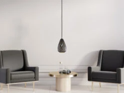 Trio Leuchten LED Pendelleuchte Geometrisch Mit Lasercut Muster Anthrazit Innen Gold -Globo Store led pendelleuchte geometrisch mit lasercut muster 1 5