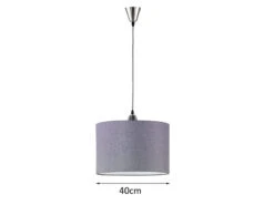 Trio Leuchten LED Pendelleuchte Mit Stoff Einflammig Ø40cm In Grau -Globo Store led pendelleuchte mit stoff einflammig 40cm in gra 3