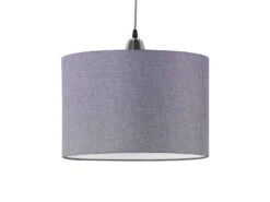 Trio Leuchten LED Pendelleuchte Mit Stoff Einflammig Ø40cm In Grau -Globo Store led pendelleuchte mit stoff einflammig 40cm in gra 4