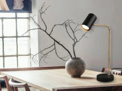 MeineWunschleuchte LED Schreibtischlampe In Messing / Schwarz Matt, Spot Schwenkbar, Höhe 45cm 11 MeineWunschleuchte LED Schreibtischlampe In Messing / Schwarz Matt, Spot Schwenkbar, Höhe 45cm -Globo Store led schreibtischlampe in messing schwarz matt spot 4