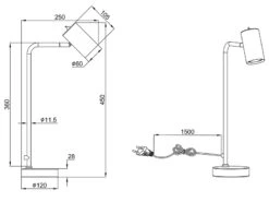 MeineWunschleuchte LED Schreibtischlampe In Messing / Schwarz Matt, Spot Schwenkbar, Höhe 45cm 13 MeineWunschleuchte LED Schreibtischlampe In Messing / Schwarz Matt, Spot Schwenkbar, Höhe 45cm -Globo Store led schreibtischlampe in messing schwarz matt spot 6
