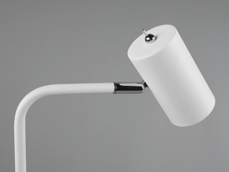 MeineWunschleuchte LED Schreibtischlampe In Weiß Matt, Spot Schwenkbar, Höhe 45cm 5 MeineWunschleuchte LED Schreibtischlampe In Weiß Matt, Spot Schwenkbar, Höhe 45cm – Bild 5