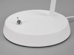 MeineWunschleuchte LED Schreibtischlampe Mit Gelenkarm Metallschirm In Weiß Höhe 50cm -Globo Store led schreibtischlampe mit gelenkarm metallschirm i 5