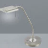 Trio Leuchten LED Schreibtischleuchte BERGAMO Silber Flexibel Sensordimmer - Höhe 50cm
