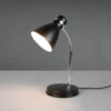 MeineWunschleuchte LED Schreibtischleuchte Flexibel, Chrom & Metallschirm Schwarz, 33cm