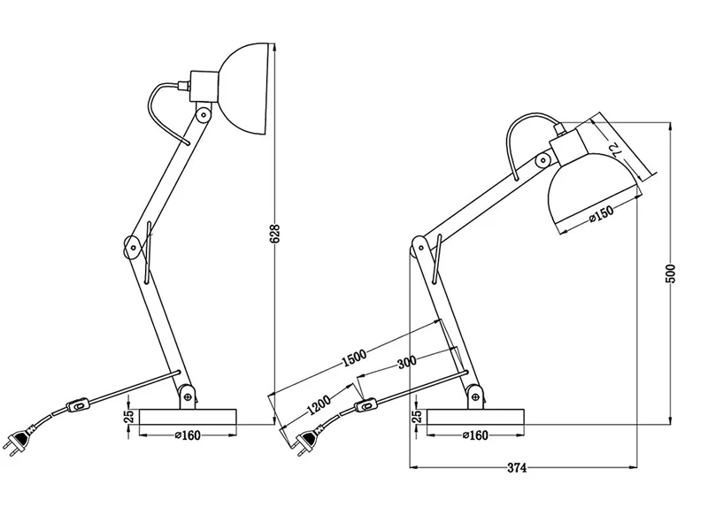 MeineWunschleuchte LED Schreibtischleuchte Holz & Metall Schwarz - Höhe 50cm 7 MeineWunschleuchte LED Schreibtischleuchte Holz & Metall Schwarz - Höhe 50cm – Bild 7
