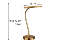 MeineWunschleuchte LED Schreibtischleuchte In Altmessing, 2er SET Mit 4-Stufen Dimmer -Globo Store led schreibtischleuchte in altmessing 2er set mit 1 2