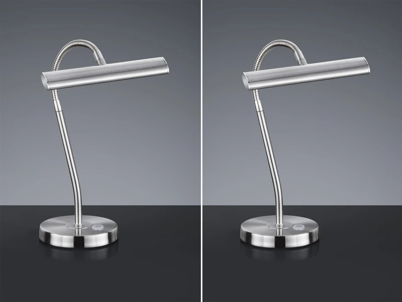 MeineWunschleuchte LED Schreibtischleuchte In Silber Matt, 2er SET Mit 4-Stufen Dimmer 3 MeineWunschleuchte LED Schreibtischleuchte In Silber Matt, 2er SET Mit 4-Stufen Dimmer – Bild 3