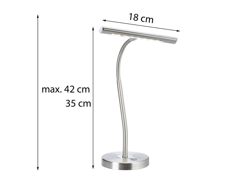 MeineWunschleuchte LED Schreibtischleuchte In Silber Matt, 2er SET Mit 4-Stufen Dimmer 4 MeineWunschleuchte LED Schreibtischleuchte In Silber Matt, 2er SET Mit 4-Stufen Dimmer – Bild 4