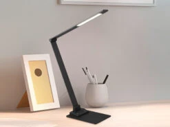 Trio Leuchten LED Schreibtischleuchte TRAVIS Mit USB Ladefunktion, Schwarz, Höhe 71cm -Globo Store led schreibtischleuchte travis mit usb ladefunktio 5