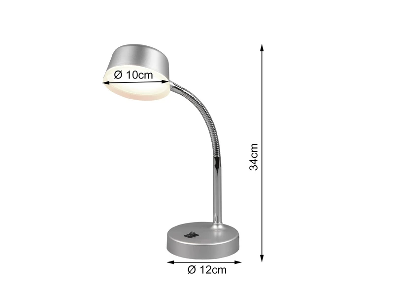 MeineWunschleuchte LED Schreibtischleuchten 2er SET Flexibel, Kunststoff Titan, 34cm Hoch 4 MeineWunschleuchte LED Schreibtischleuchten 2er SET Flexibel, Kunststoff Titan, 34cm Hoch – Bild 4
