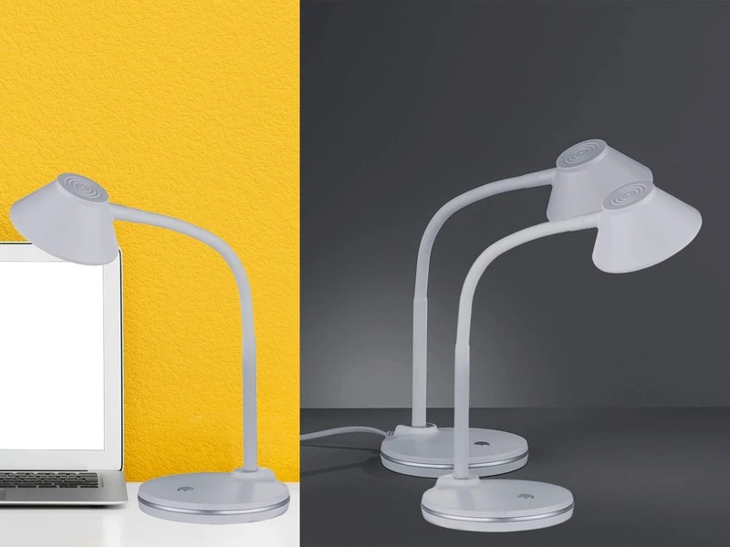 MeineWunschleuchte LED Schreibtischleuchten 2er SET Flexibel, Kunststoff Weiß, 33cm Hoch 1 MeineWunschleuchte LED Schreibtischleuchten 2er SET Flexibel, Kunststoff Weiß, 33cm Hoch