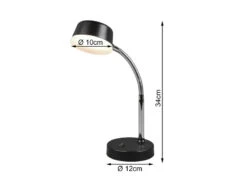 MeineWunschleuchte LED Schreibtischleuchten 2er SET Flexibel, Kunststoff Schwarz, 34cm Hoch 12 MeineWunschleuchte LED Schreibtischleuchten 2er SET Flexibel, Kunststoff Schwarz, 34cm Hoch -Globo Store led schreibtischleuchten 2er set flexibel kunststo 25