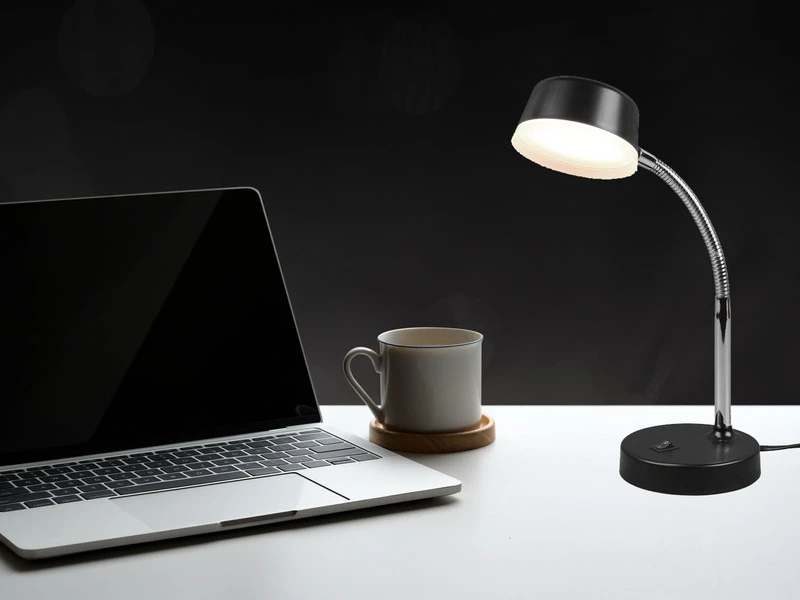 MeineWunschleuchte LED Schreibtischleuchten 2er SET Flexibel, Kunststoff Schwarz, 34cm Hoch 8 MeineWunschleuchte LED Schreibtischleuchten 2er SET Flexibel, Kunststoff Schwarz, 34cm Hoch – Bild 8