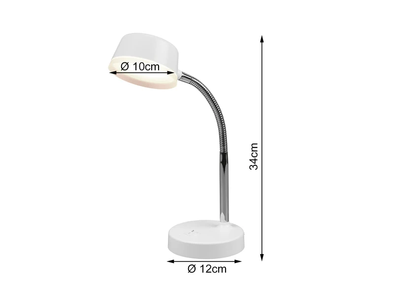 MeineWunschleuchte LED Schreibtischleuchten 2er SET Flexibel, Kunststoff Weiß, 34cm Hoch 4 MeineWunschleuchte LED Schreibtischleuchten 2er SET Flexibel, Kunststoff Weiß, 34cm Hoch – Bild 4