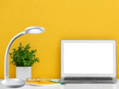 MeineWunschleuchte LED Schreibtischleuchten 2er SET Weiß, Flexgelenk & Touch Dimmer, 32cm Hoch -Globo Store led schreibtischleuchten 2er set weiss flexgelenk 1 7