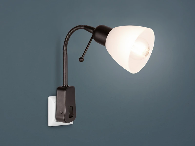 MeineWunschleuchte LED Steckerspot Mit Flexarm Und Schalter, Schwarz Höhe 26,5cm 1 MeineWunschleuchte LED Steckerspot Mit Flexarm Und Schalter, Schwarz Höhe 26,5cm