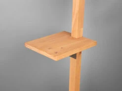 Trio Leuchten LED Stehlampe Aus Holz Mit Ablagen & Metallschirm Silber Antik, Höhe 165cm -Globo Store led stehlampe aus holz mit ablagen metallschirm si 6