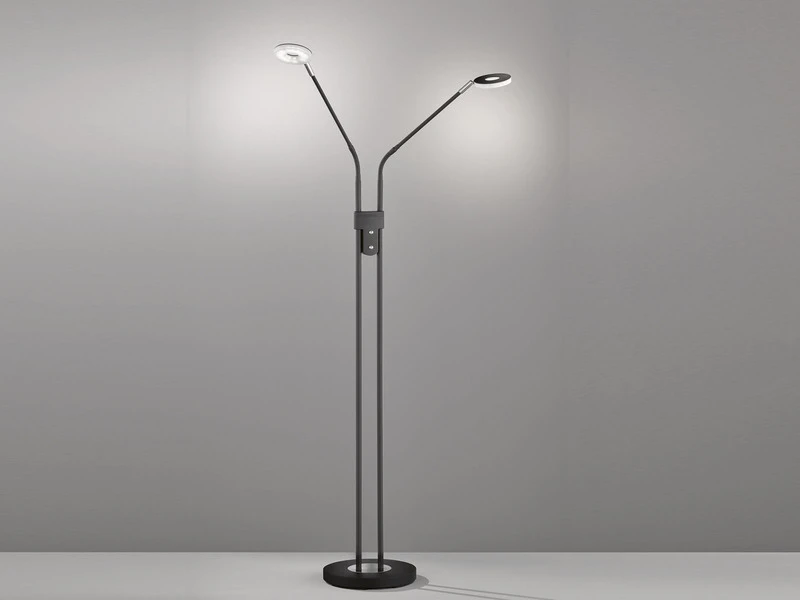 Fischer & Honsel LED Stehlampe DENT Schwarz 2 Flammig Mit Dimmer - Höhe 150cm 3 Fischer & Honsel LED Stehlampe DENT Schwarz 2 Flammig Mit Dimmer - Höhe 150cm – Bild 3
